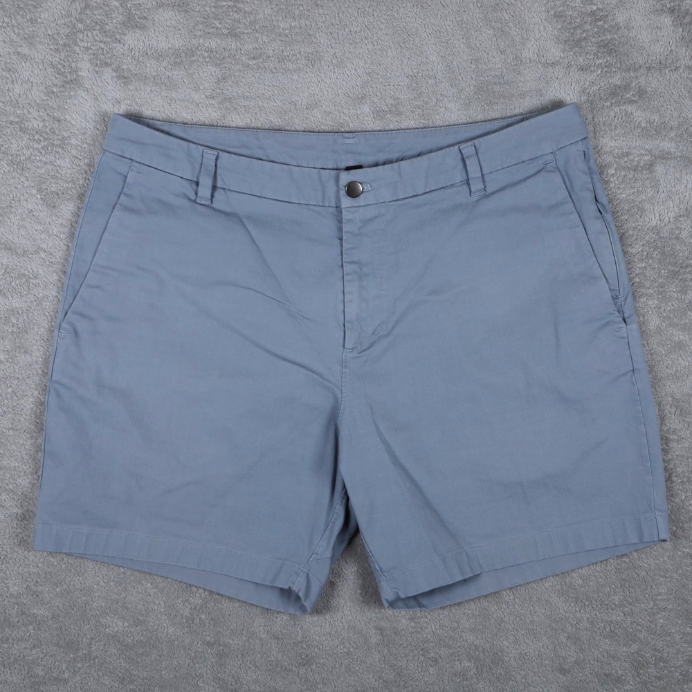 Lululemon Commission Short Mens 38 Blue Classic Fit 7" Oxford Performance Chino